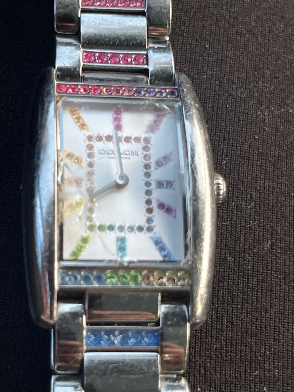 Women's Reese Silver-Tone Stainless Steel and Rainbow Crystal Watch 24mm - Picture 8 of 8